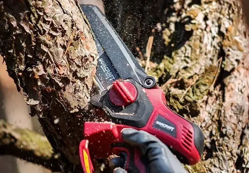 منشار الخشب ببطاريةو شاحن mini scie à chain batterie 20V WORCRAFT  CHS-S20LIBPM 4