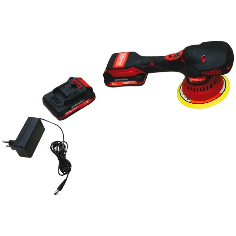 الة التلميع بالبطارية ponceuse polisseuse orbitale HONESTPLUS 20V YAE2655