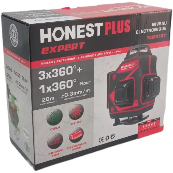 جهاز ضبط المستوى بالليزر niveau laser HONESTPLUS 16 lignes 4D YAM0197 4
