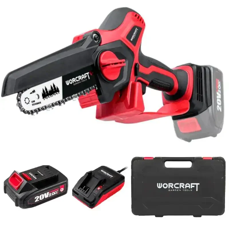 منشار الخشب ببطاريةو شاحن mini scie à chain batterie 20V WORCRAFT  CHS-S20LIBPM