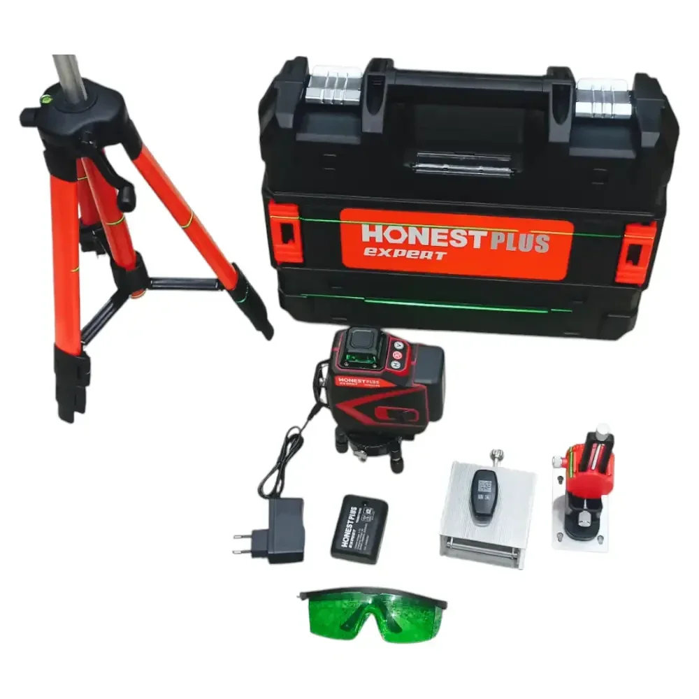 جهاز ضبط المستوى بالليزر niveau laser HONESTPLUS 16 lignes 4D avec trépied 3