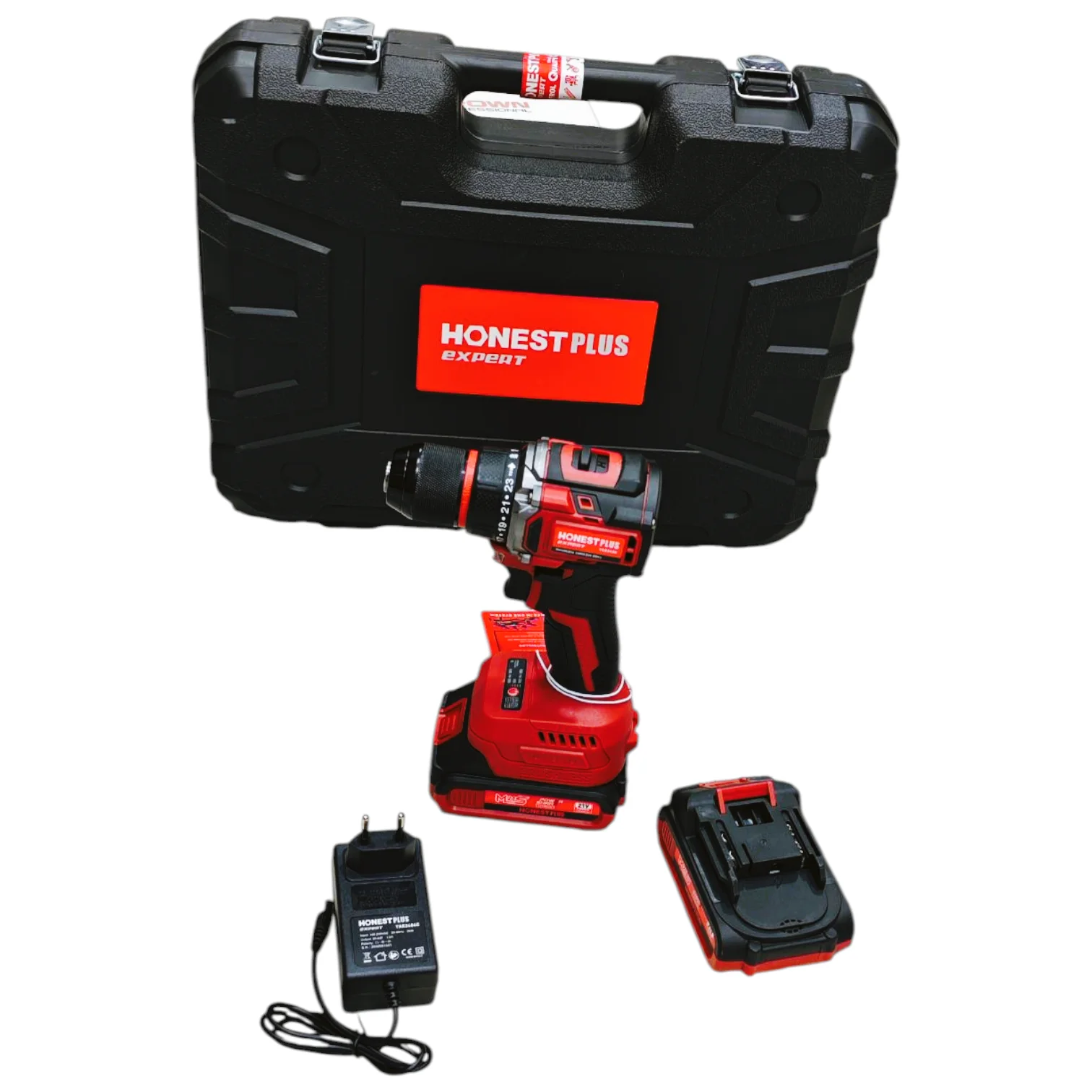 علبة أدوات مع مفك براغي caisse a outils avec visseuse 21V HONESTPLUS YAE2484 2