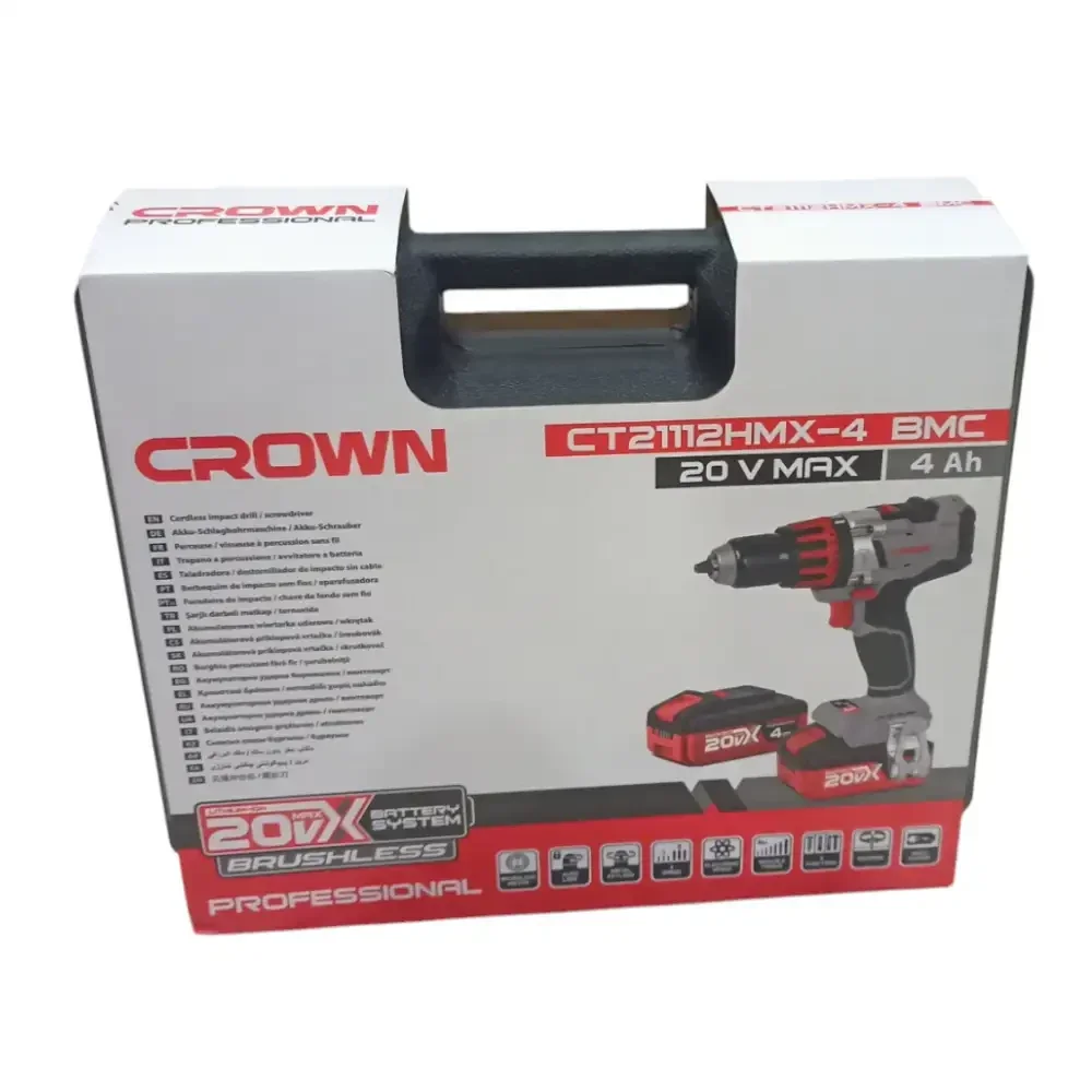 آلة فك و تركيب البراغي visseuse perceuse 20V CROWN CT21112HMX-4 5