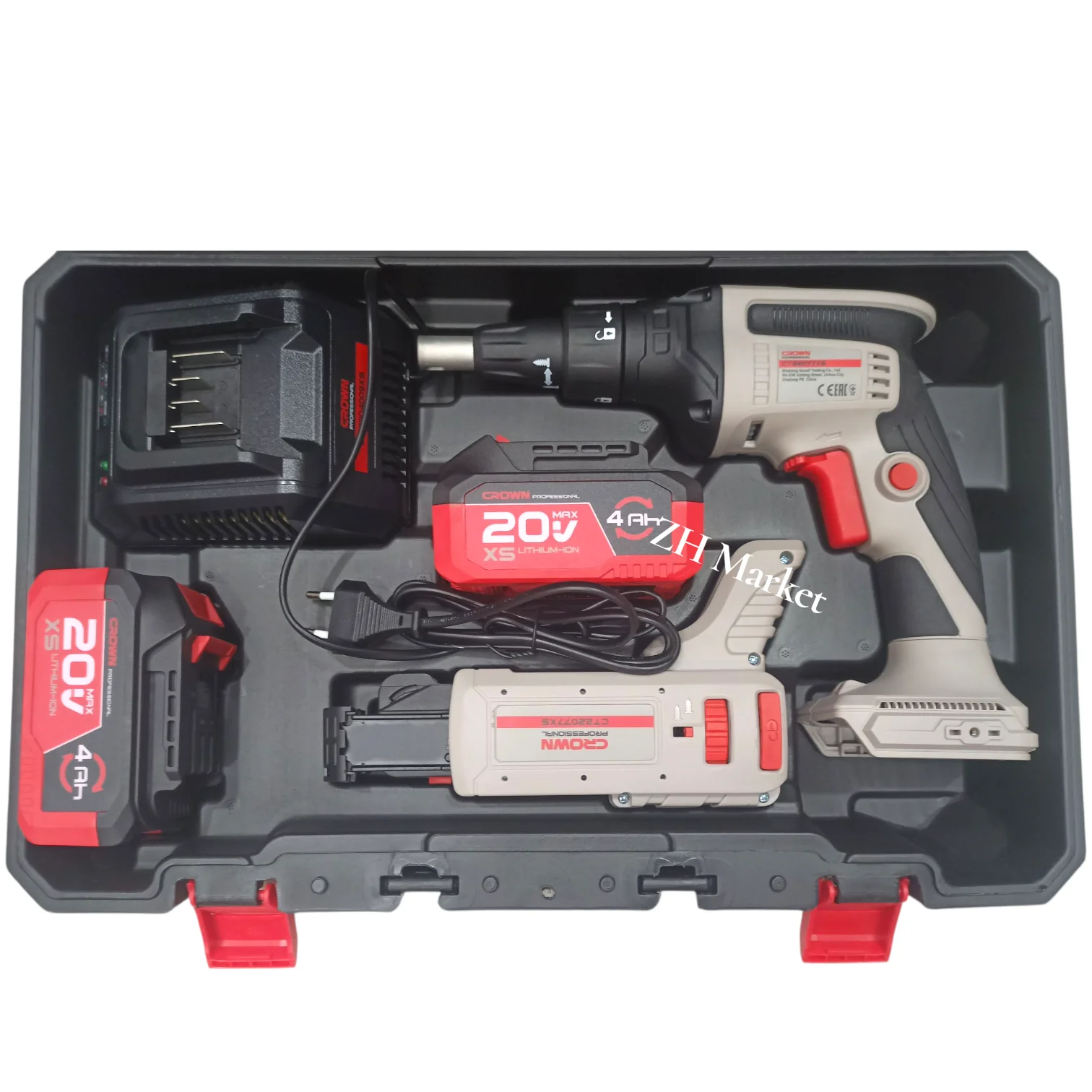 مفك براغي حزامي لاسلكي VISSEUSE PLACO 20V CROWN CT22077XS 4