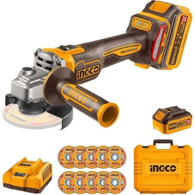 الة القطع بالبطارية Meuleuse angulaire a batterie 20V iNGCO CAGLI271532