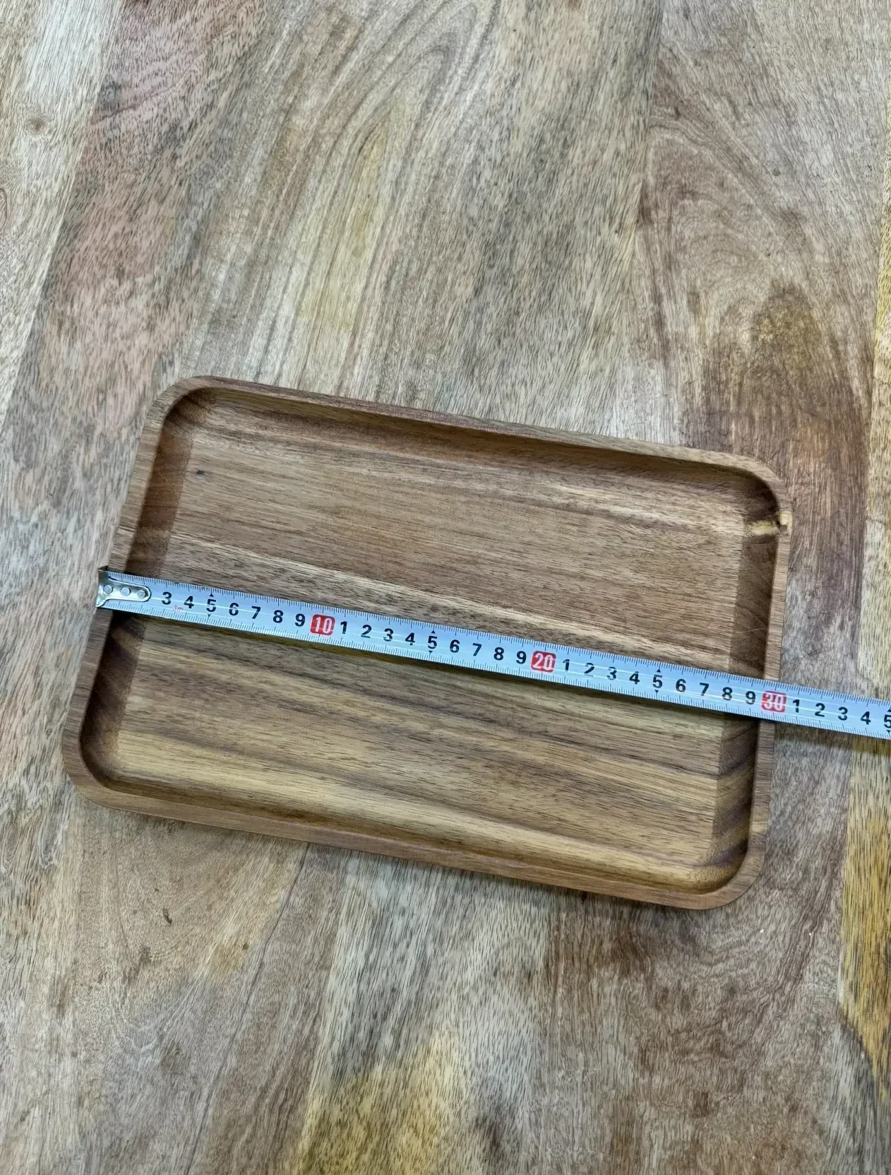 plateau rectangulaire 20 cm sur 30 cm bois nobles