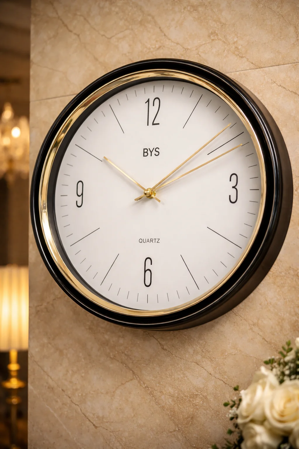 ساعة حائط أنيقة بتصميم عصري وبسيط